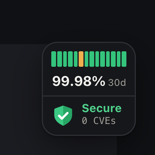 The same card on a dark website, in dark colors.
